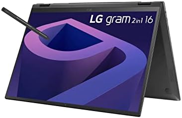 LG Gram 16 אינץ '2-in-1 מחשב נייד אולטרה-אור | מעבד Intel I7-1260P של 12 ליבות | 2560x1600 IPS